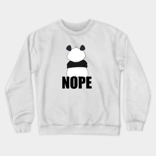 Nope Mood Funny Panda Crewneck Sweatshirt